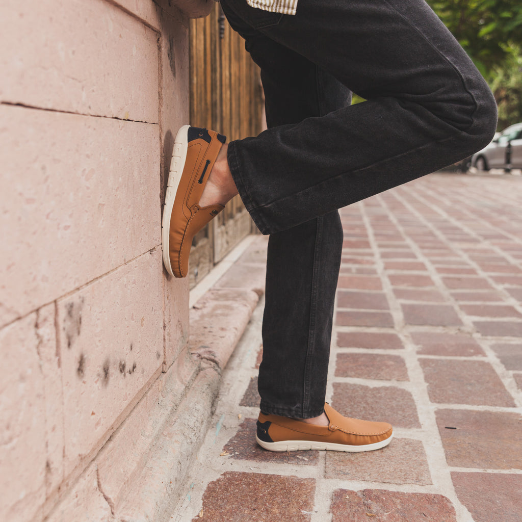 Mocasín Top Sider Est. 8530 Nobuck Camel/Marino